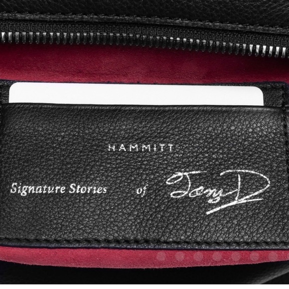 Rare! Hammitt Tony Signature Medium Black and Pewter Crossbody Bag NWT - Picture 6 of 9